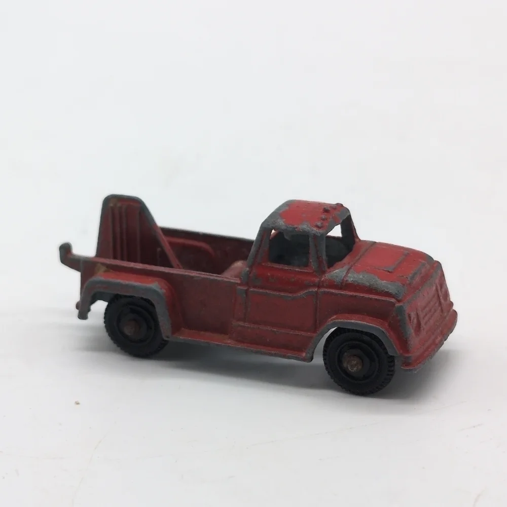Vintage Toy Car Set - Corgi Heinkel Bubble, Midget Fire Truck, Tow Truck, Drag